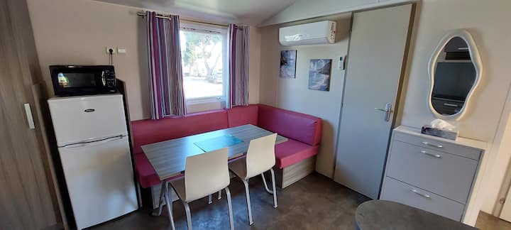Bungalow Confort: Clim, Terrasse Couverte, Piscine - Sigean