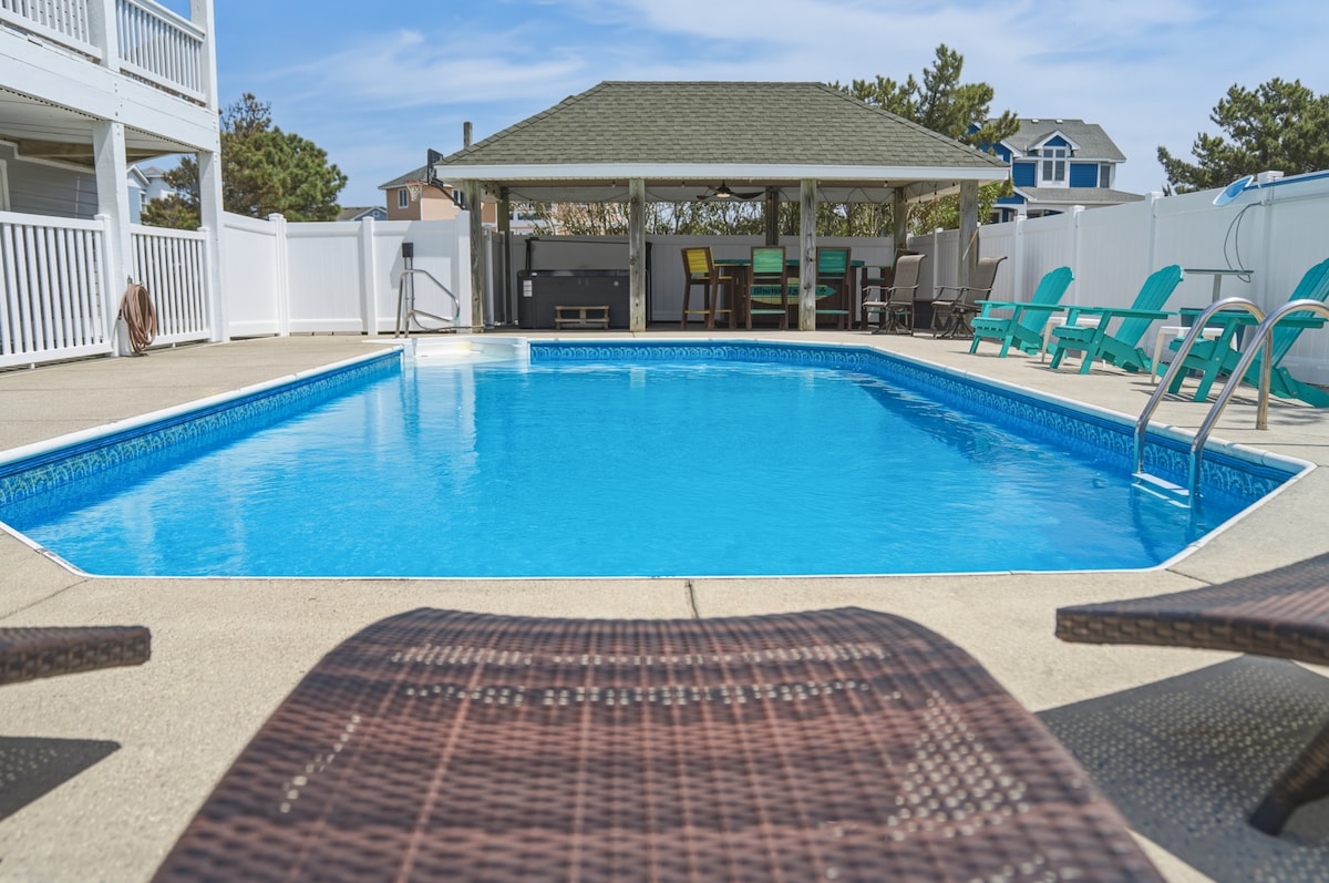 Corolla Updated|Pool, Spa, Bar|5 min Walk to Beach