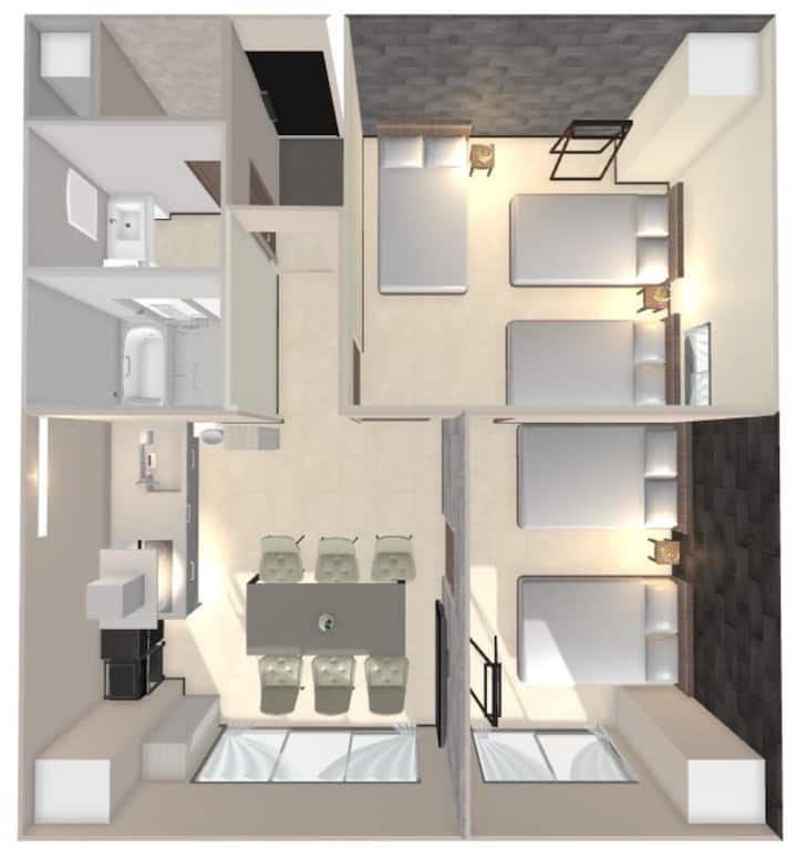 Brand New 2br/10p/60㎡/namba 8 Min/waterdispenser - Japan