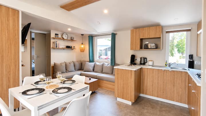 Zagana Mobilhome Spacieux Détente 6 P Linge Tv Xxl - Vendée