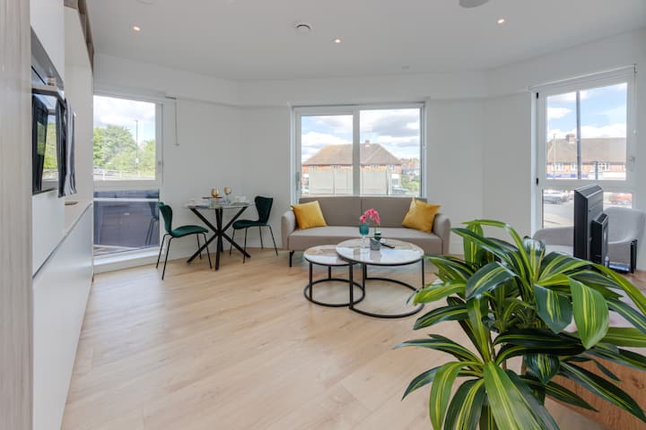(C015p)1bed Apartment, Free Parking&gym, Wimbledon - Surbiton