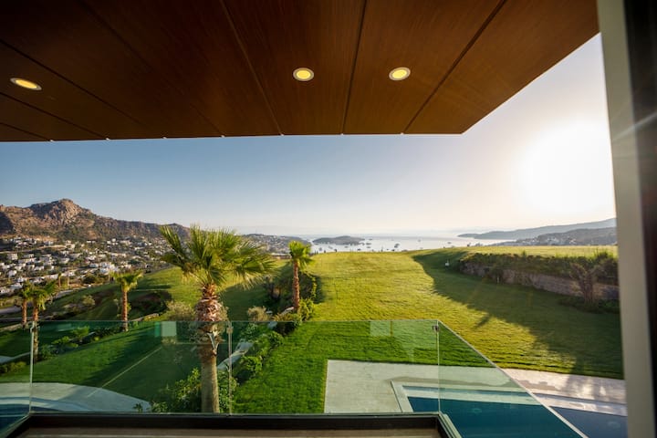 Türkbükü 8br, 16pp Pvt Pool & Sauna Seaview Villa - Gündoğan