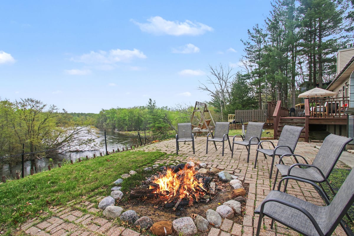 Airbnb river view fire pit photo