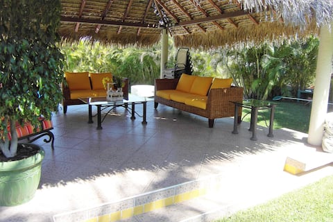 Top performing Airbnb: Bungalow with garden and private pool Pet friendly in Alpuyeca