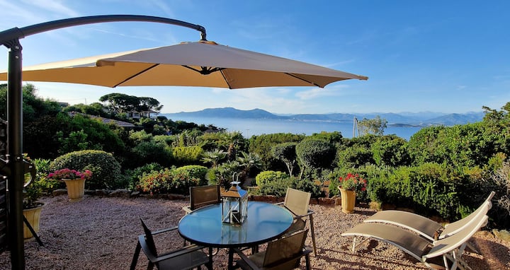 T2 Attenant Villa, Vue Mer, Jardin, Proche Plage - Coti-Chiavari