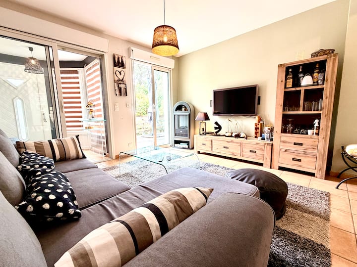 Maison Mitoyenne 3 Chambres Vue Forêt Et Piscine - Seignosse