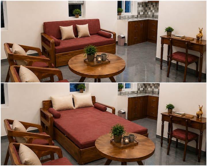 Couple Stay Balcony View | Private 1bhk Oak Villa - 德拉敦