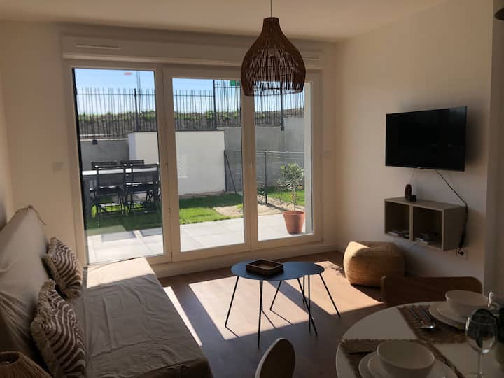 Coin De Paradis - Appartement Cosy Avec Jardin - Étaples