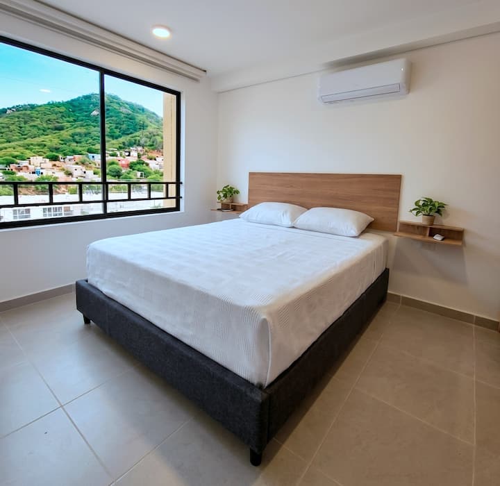 Modern Condo 2 Br Mountain View, Playa Tortuga - 산타마르타
