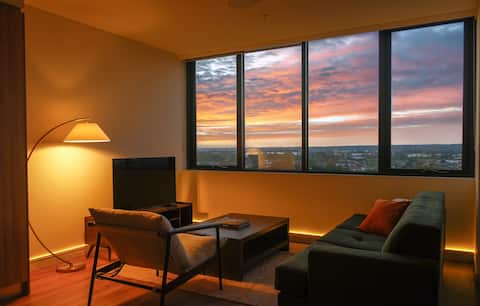Top performing Airbnb: Luxury 2BR Mid-Century Modern with Skyline Views in Lidcombe