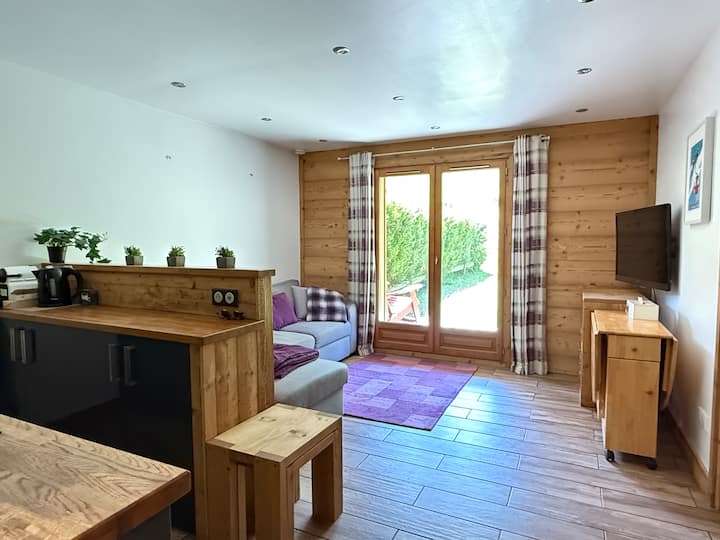 Bel Appt 4p- 2ch, Vue Exceptionnelle- Les Houches - 레 우슈