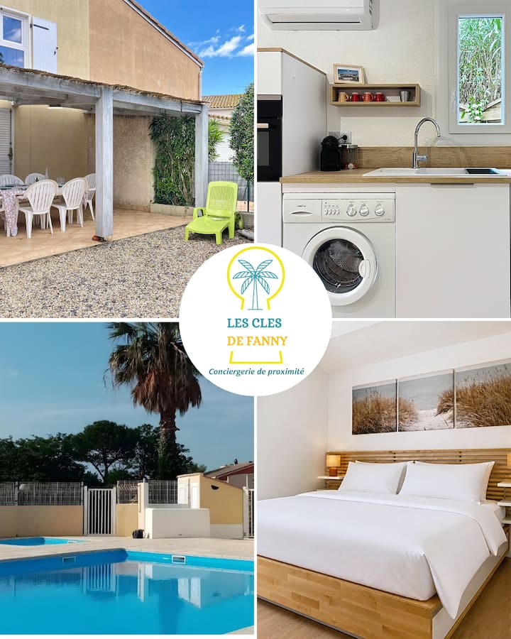 Clos Des Tamaris : 2ch Clim Wifi Terrasse Piscine - Marseillan