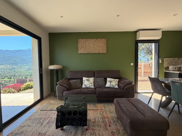 Villa Vue Panoramique S/ Montagne-piscine Chauffée - Sagone