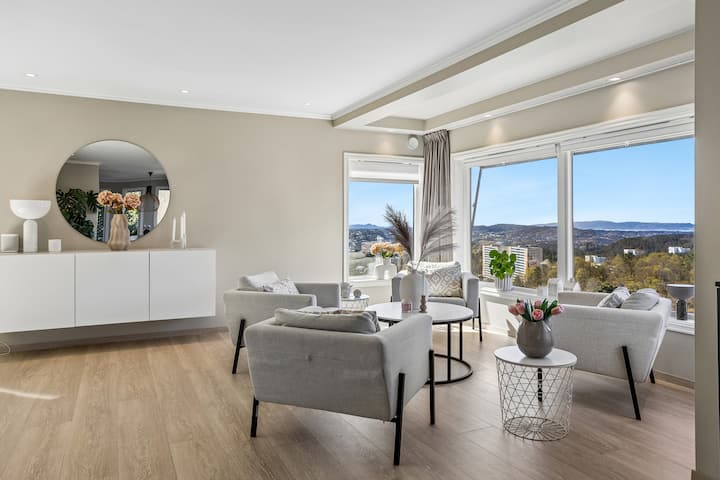 Luksuriøs Enebolig | Panoramautsikt | 2 Terrasser - Bergen
