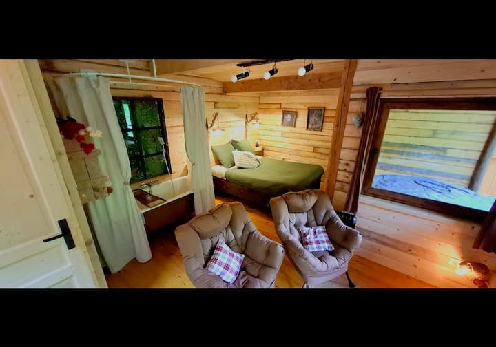 La Cabane De L'ourse Avec Jucuzzi Privatif - Pyreneeën
