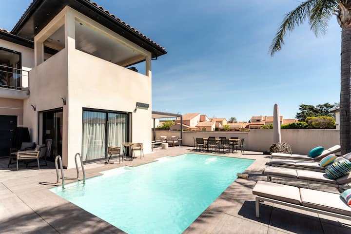 La Badoumba Piscine Chauffée Jacuzzi - Perpignan