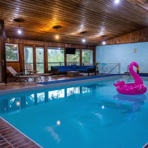 Indoor Heated Pool and Sauna Right on the River