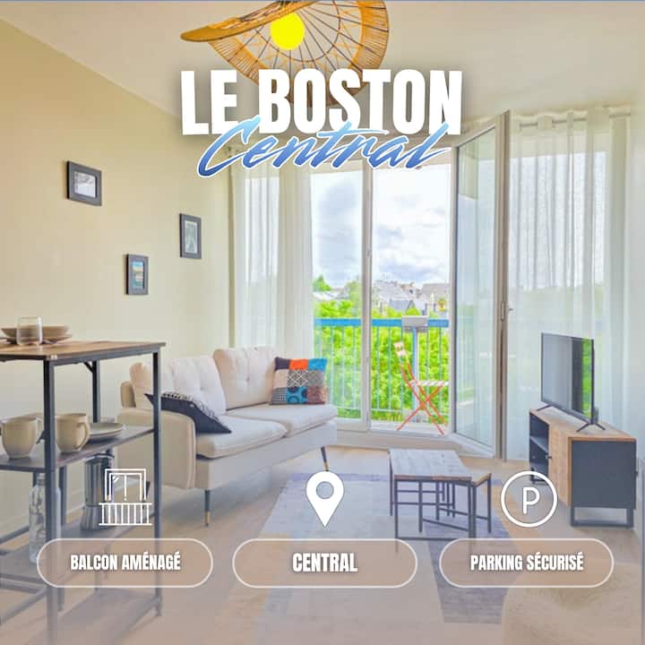 Le Boston • Balcon, Central & Parking Privé - Saint-Brieuc