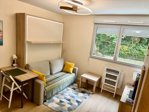 Successful Airbnb property: Quiet, renovated studio with garage in Caluire Et Cuire