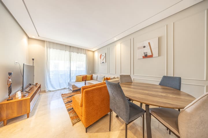 Central Riviera 2br 2ba Free Parking Calm Ac New! - Casablanca