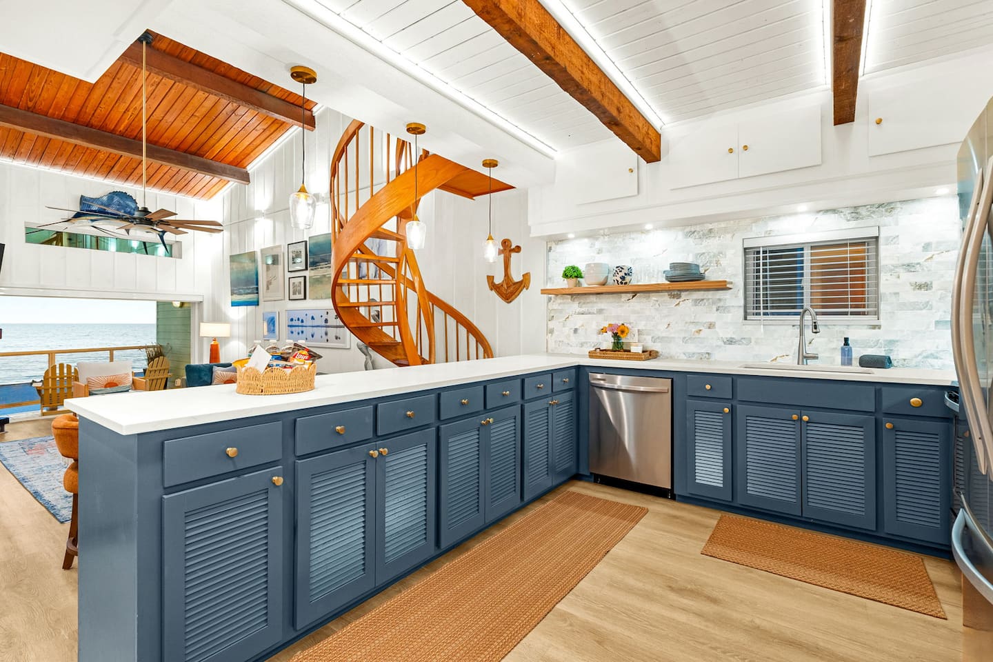 A kitchen stocked to a level that will surprise you, full-size everything.