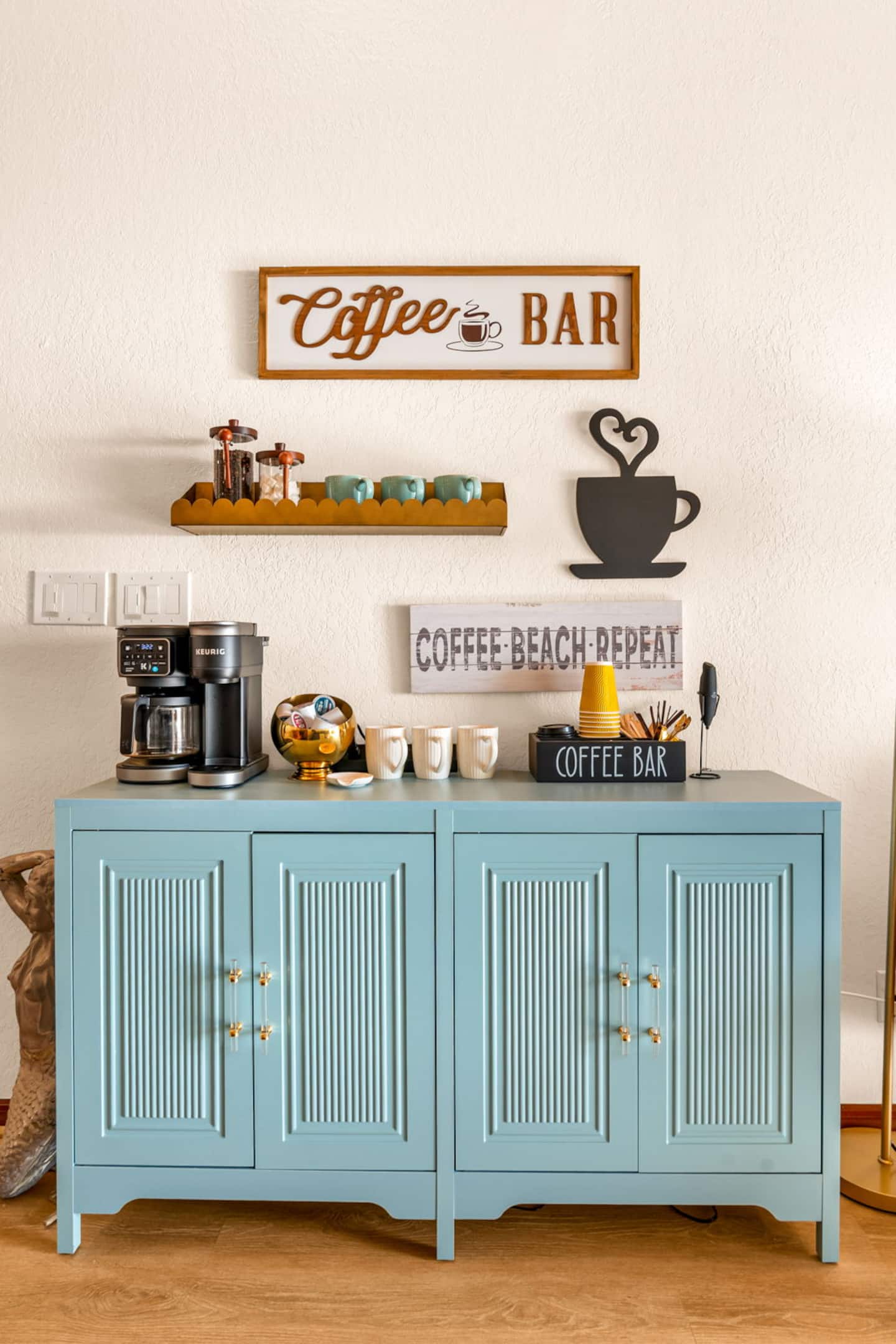 A dedicated coffee bar.