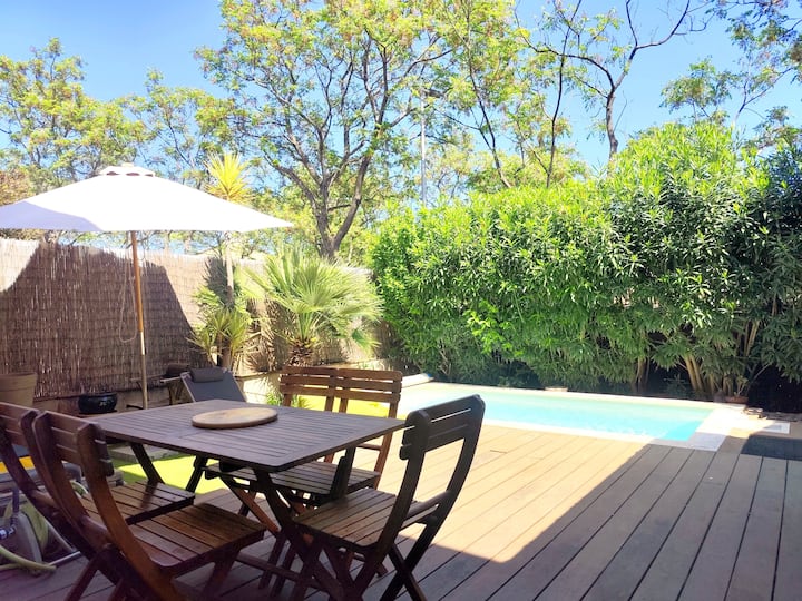 Le Petit Plouf: Maison Piscine Privée, Clim Trampo - Montpellier