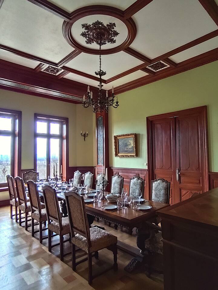 Chambre Verte Au Château Des Bérangers - Gannat