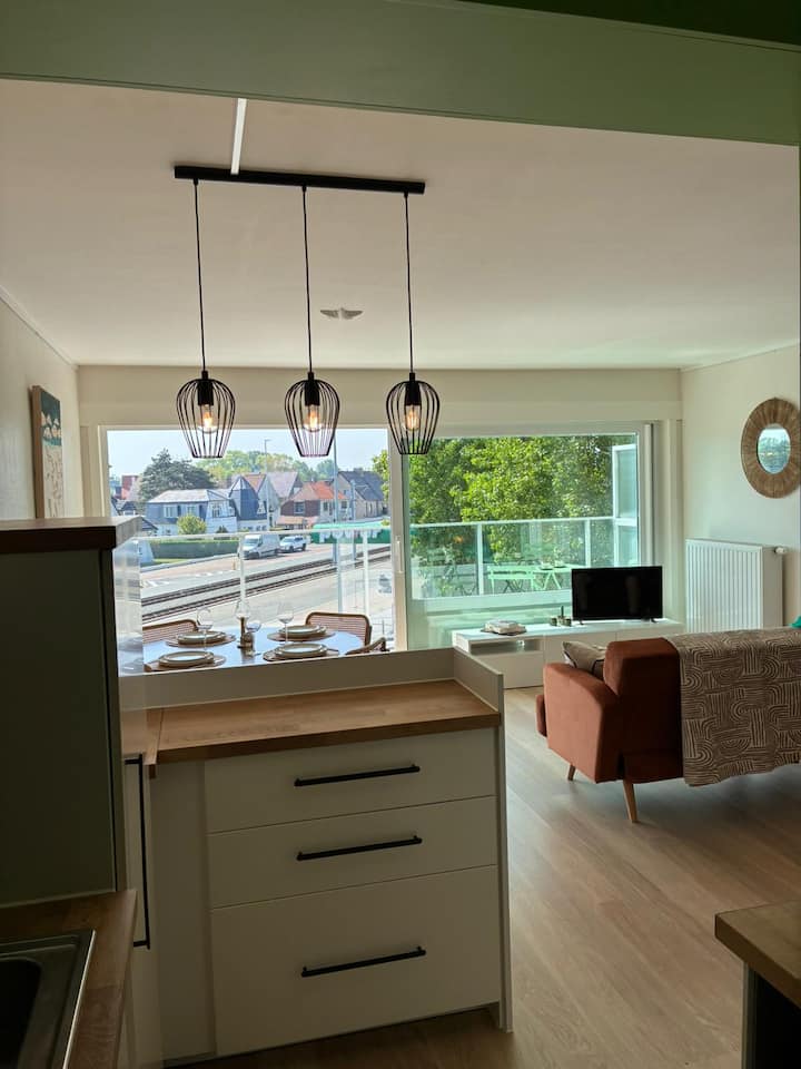 Zonnig Appartement Vlak Bij Zee - Privé Parking - De Panne