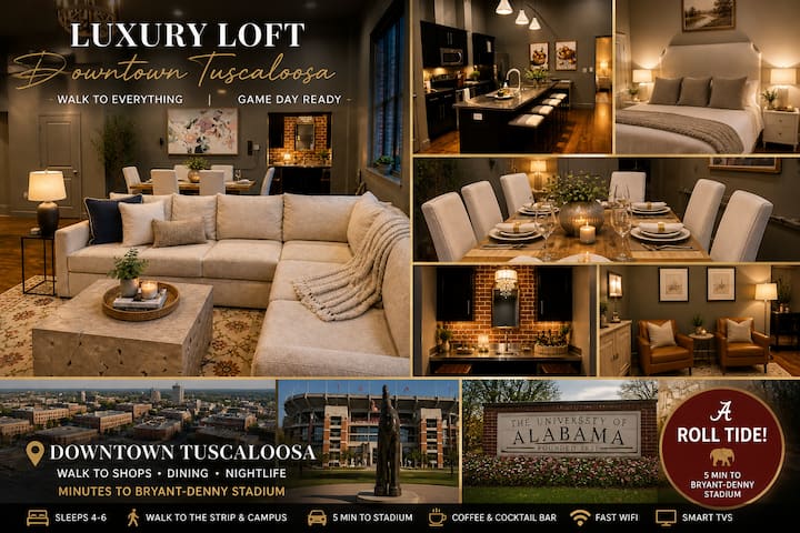 Luxury Gameday Loft | Walk B-denny Stadium 4ppl #3 - 터스컬루사