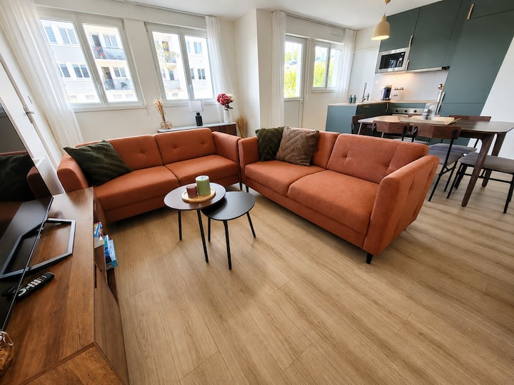 Appartement Rénové - 3 Chambres - 6 Voyageurs - Quimper