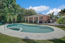 Lush Oasis w/ Heated Pool + Hot Tub + Casita | WPB