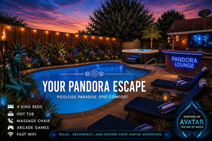 Pandora Escape: Hottub, Pool, Massage, Arcade King - Oklahoma City, OK