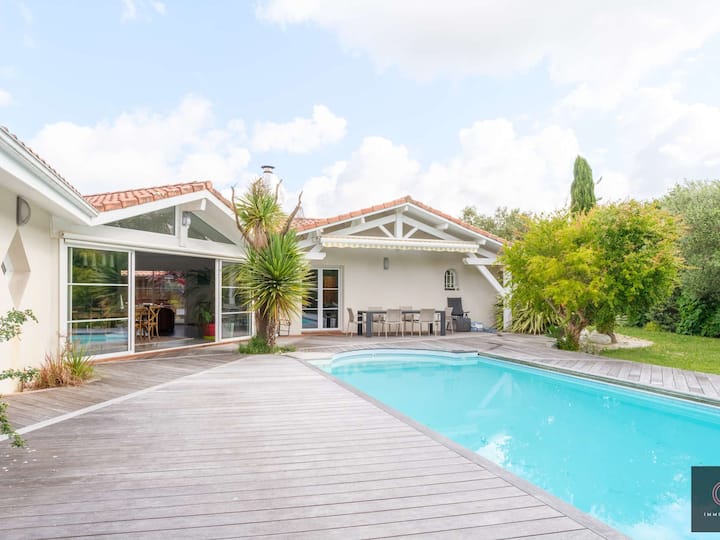 Villa De Plain-pied Avec Piscine - 8 Pers. - Biscarrosse