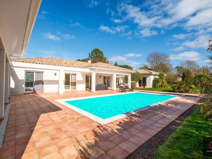 Villa Contemporaine Avec Piscine - 8 Pers. - Sanguinet
