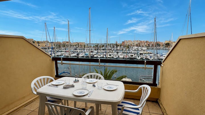 Appartement Avec Vue Bateaux - Piscine Et Tennis - Gruissan