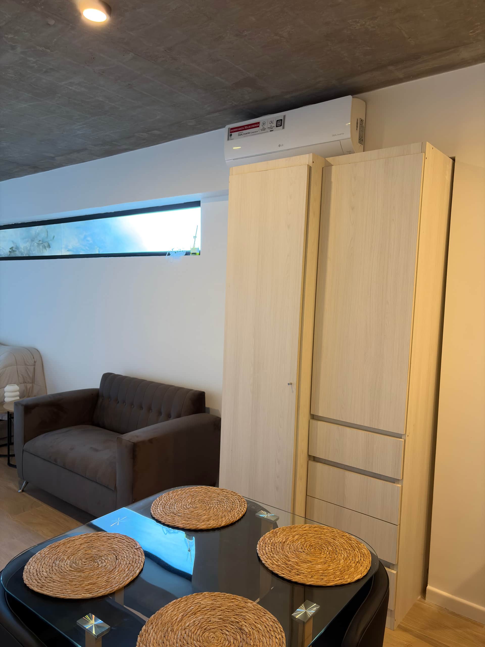 Bright studio with balcony