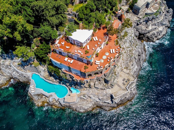Villa Furore, With Pool And Direct Sea Access - Agerola