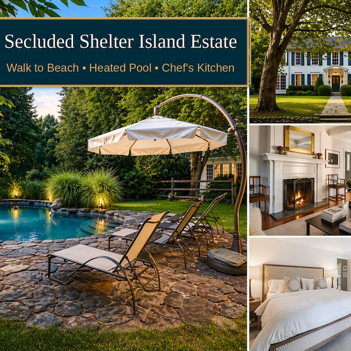 Shelter Island Estate: Pool, Cottage, Beach - Greenport, NY
