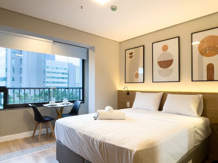 25 Sq M | 3 People | Queen Bed | Morumbi Mall - Brésil