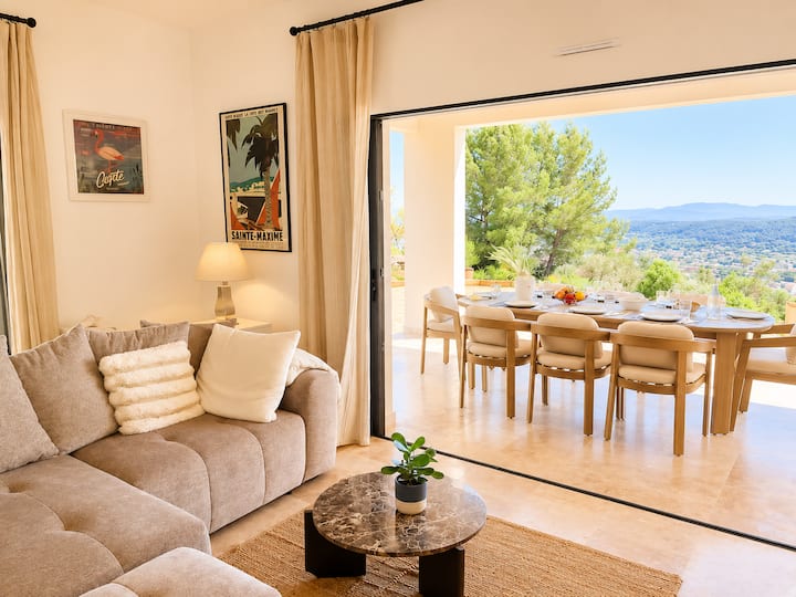 Villa Pampelonne, Vue Magnifique, Piscine Chauffée - Draguignan