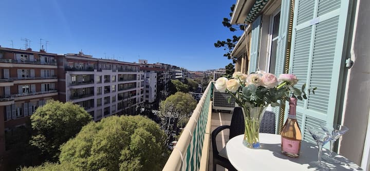 Sunny And Chic Appartement With Terrace -Top Floor - Nizza