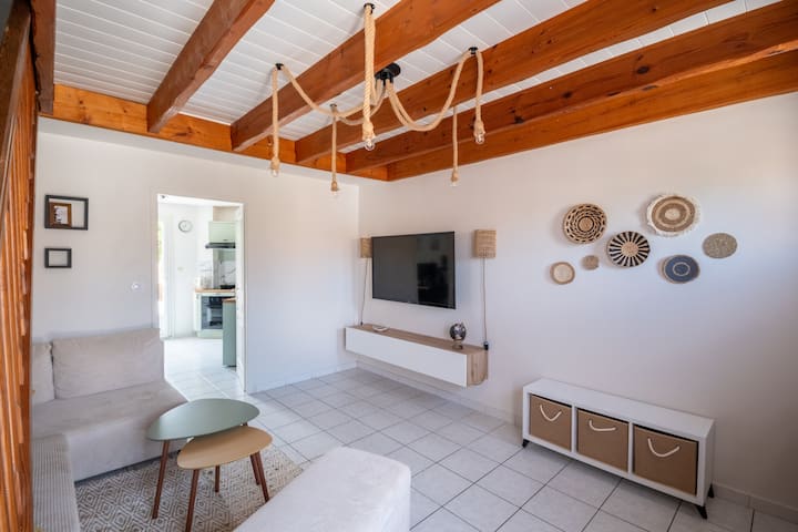 Maison Climatisée à 900m Plage Parking Et Jardin - Saint-Cyprien