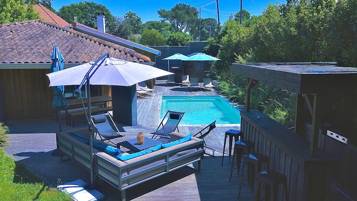 Villa "La Cabane" Golf D'arcachon Piscine Chauffée - Arcachon