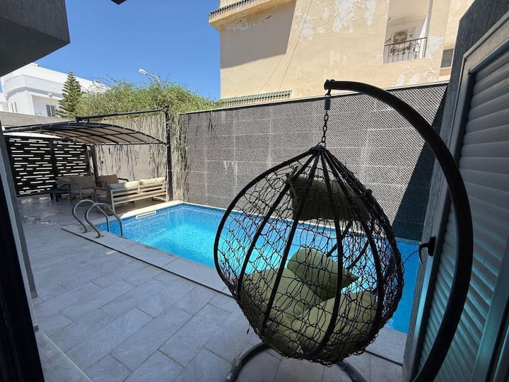 Appartement De Luxe Avec Piscine Privée & 2 Suites - Hammamet