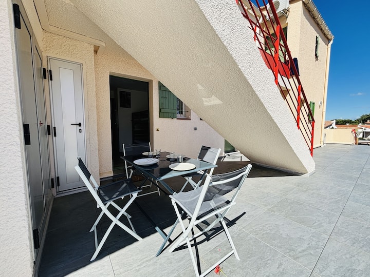 Studio Cabine Climatisé Proche Mer - 4 Pers. - Saint-Cyprien