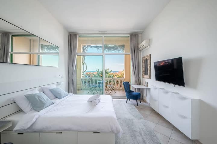 Cosy Appartement Avec Vue Mer & Terrasse - Menton