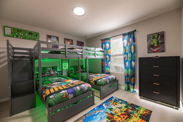 Krevat dykatësh Minecraft - Krevat dopio mbi 2 krevate tekë