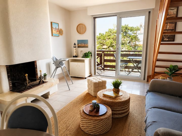 Le Duplex – Balcon, Vue Mer Et Plage à 200 M - Belle Dune