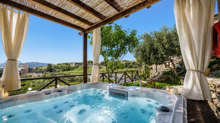 Altair Blue Villa - Private Jacuzzi And Views - Chersónissos